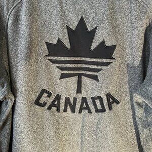 Men's Adidas Canada Olympics zip up hoodie - Grey - XL